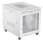 Lanberg 15U 19" sivá / Stojanový rozvádzač / 800x1000 mm / Flat pack / Perforované dvere / LCD panel / Nosnosť 1200 kg (FF01-8015-23SL)