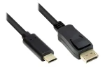 Good Connections USB-C - DisplayPort 1m čierna / Kábel / DP 1.2 / 4K UHD 60Hz / 21,6 Gbit/s (GC-M0105)