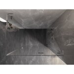 MEXEN/S - Lunar L sprchový kút dvere krídlové pravá 80 x 70, transparent, chróm 834L-080-070-01-00-P