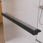 Mereo Polička k WALK IN do priestoru, 120 cm, čierny ALU CK10621PBD