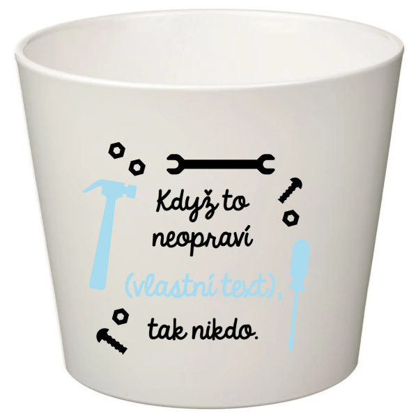 Biely keramický kvetináč – ak to nezvládne on… tak už nikto – veľký