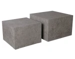 Súprava štvorcových stolíkov Maddox,imitácia šedého kameňa, 2 ks%