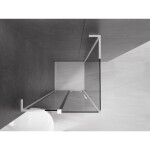 MEXEN/S - Velar L sprchovací kút, posuvné dvere 110 x 110, grafit, biela 871-110-110-43-20