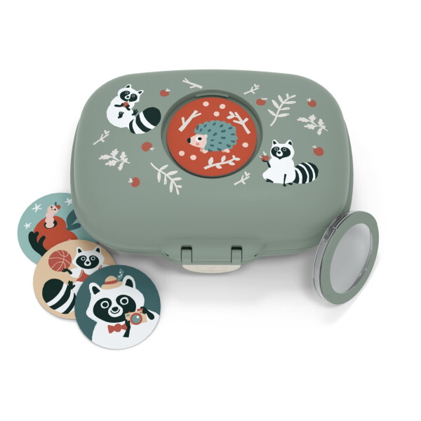 Monbento Desiatový box Monbento Gram Green Raccoon 600 ml