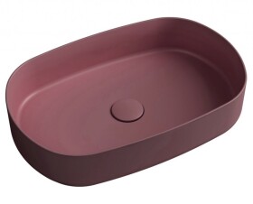 ISVEA - INFINITY OVAL keramické umývadlo na dosku, 55x36cm, matná maroon Red 10NF65055-2R