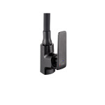 INVENA - Drezová batéria Ligaria s elastickým výtokom, čierna BZ-39-004-L
