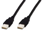 Digitus čierny / USB kábel / A samec - A samec / meď / 3 m (AK-300100-030-S)