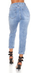 Sexy Mom Fit Highwaist Jeans mit Cut-Outs denimblue