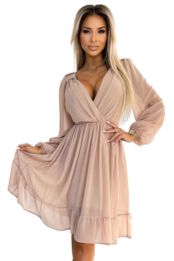 Dámske šaty 538-1 MILA - NUMOCO Béžová XL