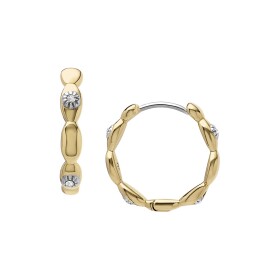 Fossil Slušivé pozlátené kruhové náušnice Evil Eye JF04795710