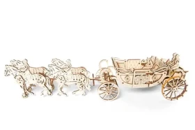 Ugears 3D drevené mechanické puzzle Kráľovský kočiar