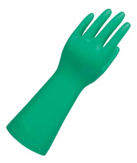 Chemicky odolné rukavice Ansell Sol-Vex® 37-185 - dĺžka 450 mm Farba: Zelená, Veľkosť rukavíc: 9, 1 ks