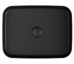 ISVEA - INFINITY RECTANGLE keramické umývadlo na dosku, 50x36cm, čierna 10NF65050-2N