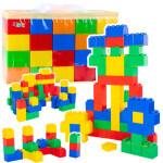 Mamido Súprava veľkých farebných stavebných kociek vo vrecku 28,5 x 9 x 9 cm 20 kusov