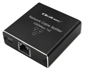 Mini switch RJ45 1x2 porty / Switch / 1000 Mbps / USB-C napájanie / Hliníkové telo (52249)