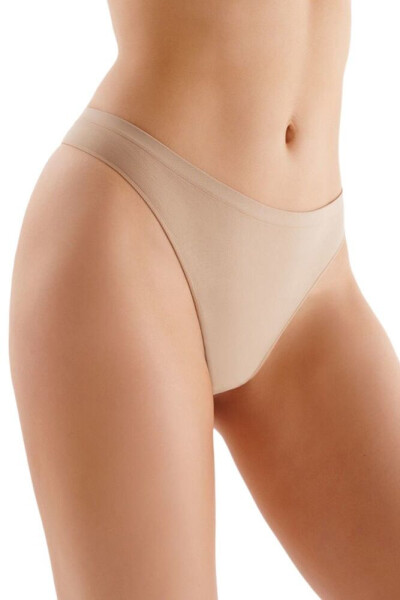 Bezšvové tangá String Briefs beige