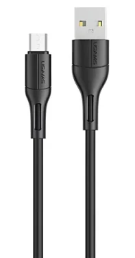 USAMS SJ502 U68 čierna / Dátový kábel / microUSB / 2A / 1m (SJ502USB01)