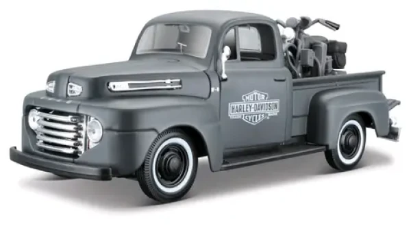 Maisto Harley-Davidson Custom 1948 Ford F-1 Pickup + 1:24 1942 WLA Flathead