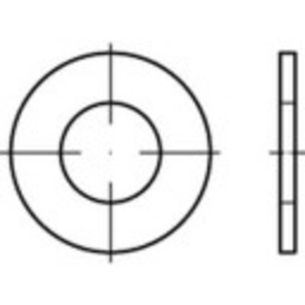 Podložka 27.5 mm 55 mm ocel 100 ks TOOLCRAFT 159235; 159235