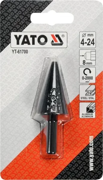 YATO Hrotová rašpľa na kov / Rašpla / O 4-24 mm / stopka 8 mm / HSS (YT-61700)