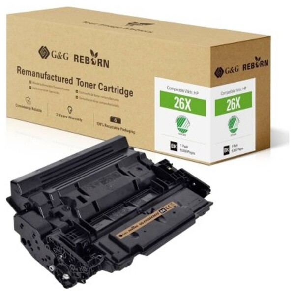 G&G Reborn remanufactured toner náhradný HP 26X čierna 9000 Seiten kompatibilná toner; 21233