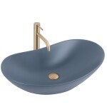 REA - Umývadlo na dosku ROYAL Blueberry Matt 61x35 REA-U6373