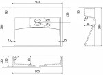 MEXEN - Ava umývadlo na dosku liaty mramor 50 x 38, biela 23015001