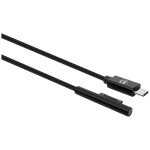 Manhattan Surface® Connect Ladekabel Surface Connect und USB-C-Stecker 15V/3A 1,8m schwarz nabíjací kábel Vhodné pre model Windows Phone: Microsoft Surface,; 353632