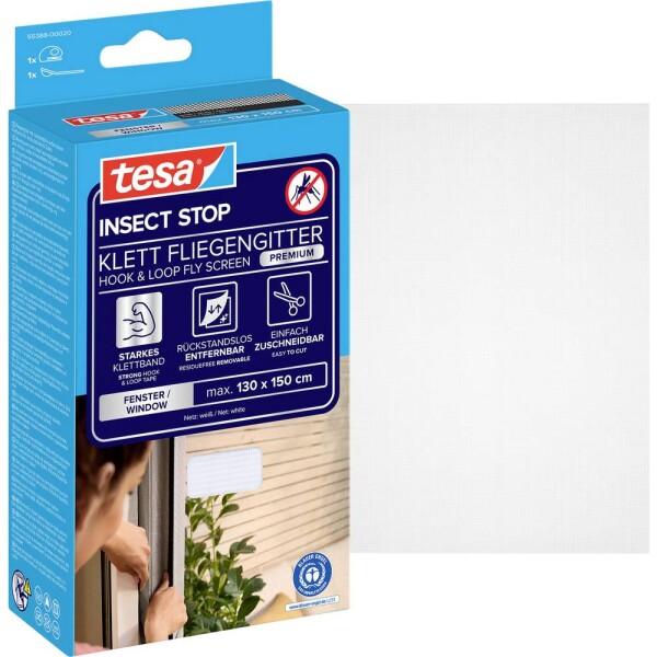 Tesa COMFORT 55388-00020-00 sieťka proti hmyzu (š x v) 1500 mm x 1300 mm biela 1 ks; 55388-00020-00