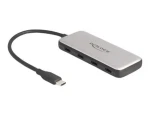 DeLock 64261 čiernosivá / USB hub / 4× USB-C / 10 Gbps / Power Delivery 100W (64261)