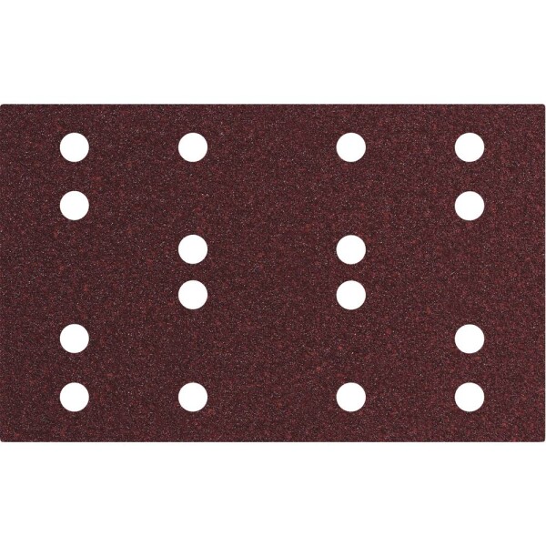 Suché brúsne listy 80 x 133 mm, P 60, 16 otvorov, so suchým zipsom (SRA) Metabo 635191000; 635191000