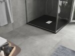 MEXEN/S - Hugo sprchová vanička SMC 100 x 100, čierna, krytka nerez 42701010-X