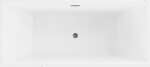 MEXEN/S - Vigo voľne stojaca vaňa 178,5 x 80, biela, sifón a prepad grafit kartáčovaná 51251788000-66