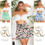 Sexy Highwaist Skorts with belt to tie green L/XL