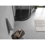 MEXEN - Flow Sprchová vanička štvrťkruh slim 100 x 100, čierna mat 46Q701010