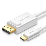 Ugreen MM139 Kábel USB-C (M) - DisplayPort (M) 1.5m biela / 4K (6957303844203)