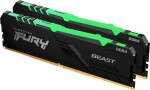 Kingston Fury Beast RGB, DDR4, 16 GB, 3733MHz, CL19 (KF437C19BBAK2/16)