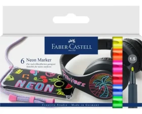 Faber-Castell Neon Popisovač - papierová krabička 6 ks (160806)