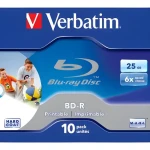 Verbatim BD- R 25 GB ScratchGuard PLUS Printable/Disk Blu-ray/Single Layer/6x/10 ks/jewel box (43713)