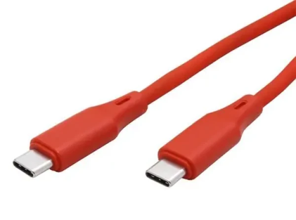 Roline USB-C(M) - USB-C(M) červená / Kábel / USB-C / silikónový plášť / PD 60W / 1 m (11.02.9121)