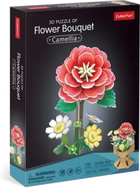 CubicFun 3D puzzle Kytica kamélie