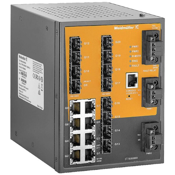 Weidmüller IE-SW-SL20M-8GT-12GESFP-LV priemyselný ethernetový switch 10 / 100 / 1000 MBit/s; 2778980000