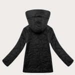 Čierna dámska plus size bunda s odnímateľnou kapucňou J Style (16M9268-392) odstíny černé 46