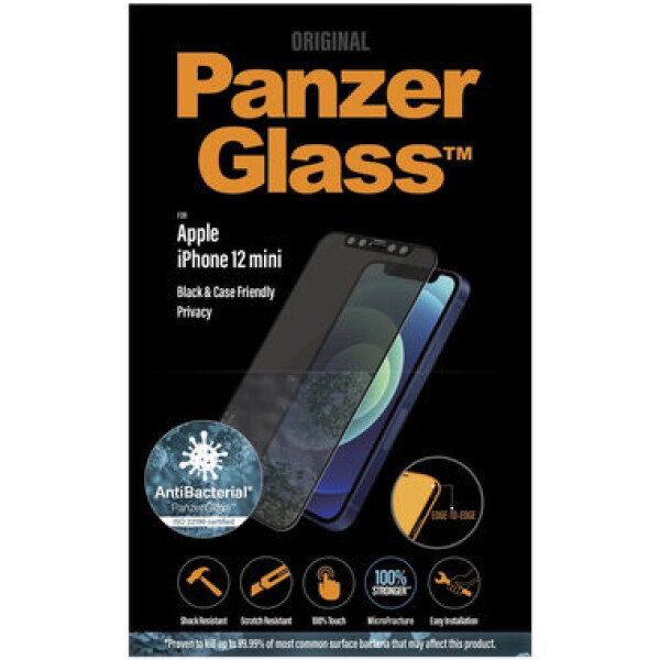 PanzerGlass Privacy Case Friendly AB Tvrdené sklo pre Apple iPhone 12 mini čierna (5711724127106)