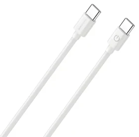 RealPower USB-C na USB-C nabíjací kábel biela / Nabíjací a dátový kábel / 1 m / 3 A / USB 2.0 (404306)