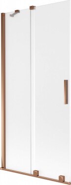 MEXEN/S - Velar dvojkrídlová posuvná vaňová zástena 90 x 150, dekor, ružové zlato 896-090-000-31-60