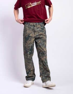 Carhartt WIP Single Knee Pant Camo Combi, Green stone washed W32/L32