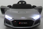 Mamido Elektrické autíčko Audi R8 Sport v šedom prevedení, EVA kolesami a koženým ovládačom