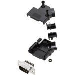 Amphenol L17D45PK-P-15-L717DA15PST sada D-SUB kolíkové lišty 45 ° Pólov: 15 skrutkovací 1 ks; L17D45PK-P-15-L717DA15PST
