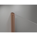 MEXEN - MIST vaňová zástena 80x150 cm 6mm 1-s, meď kartáčovaná, číra 8A9-080-001-65-00